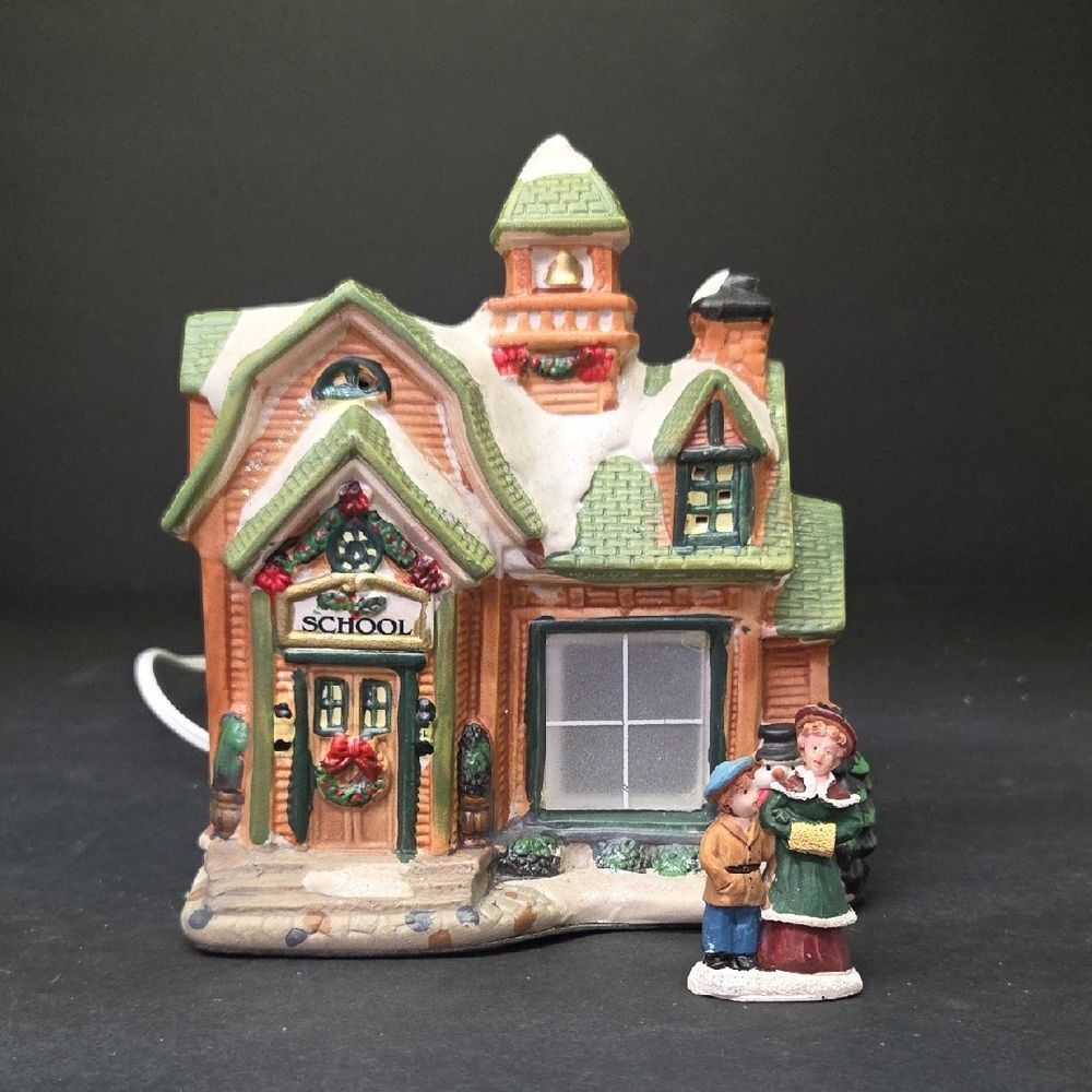 Vintage HolidayβSchoolhouse For Christmas Villageβ